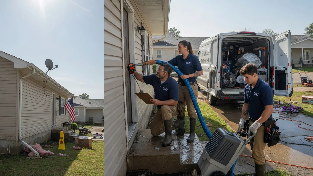 Ceiling Water Damage Restoration in Commercial Point, OH near me